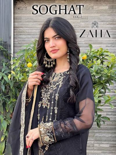 Soghat Vol 2 By Zaha Designer Partywear Salwar Kameez Collection